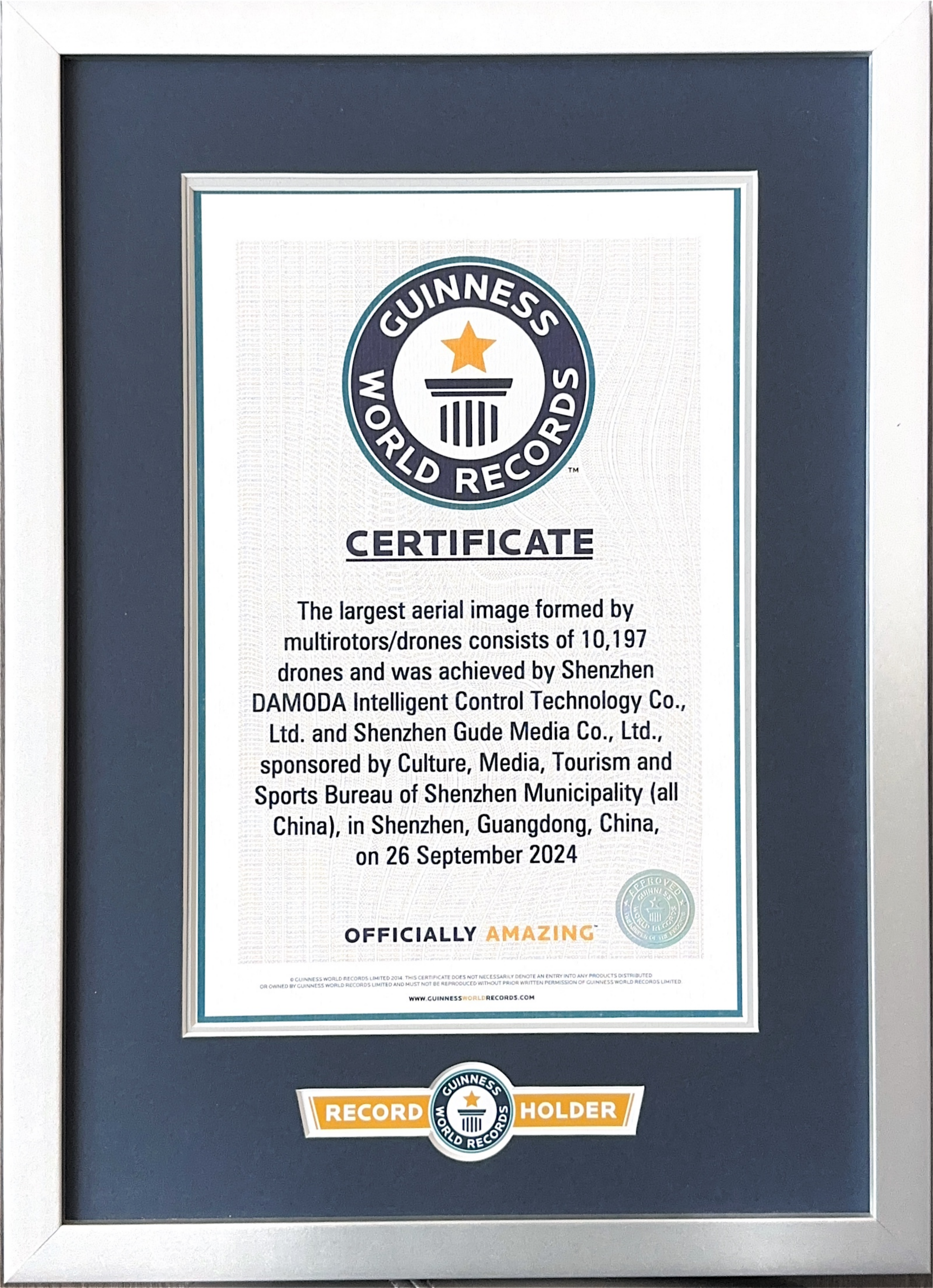 Guinness World Records certification