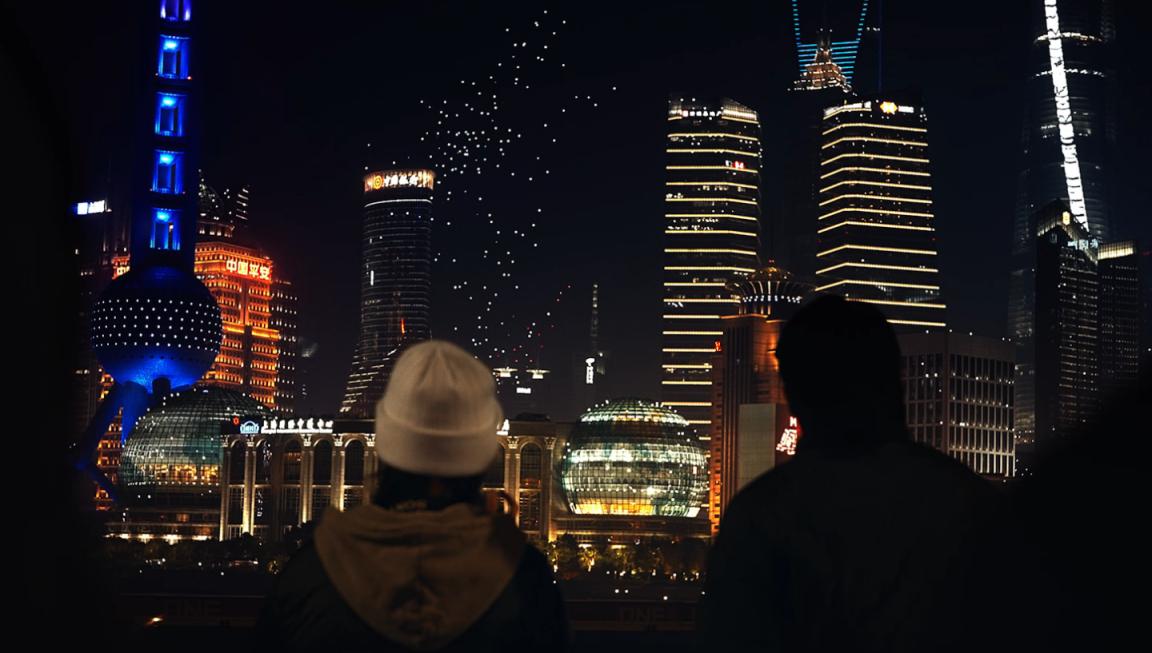 Tired of Boring Ads? DAMODA New Night Sky Advertisement Drone Delivers Magic